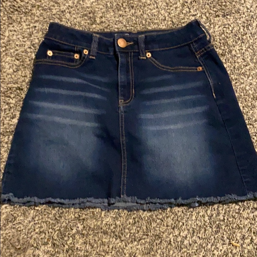 Mini blue jean skirt